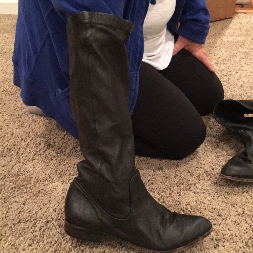 Frye leather slouch boots